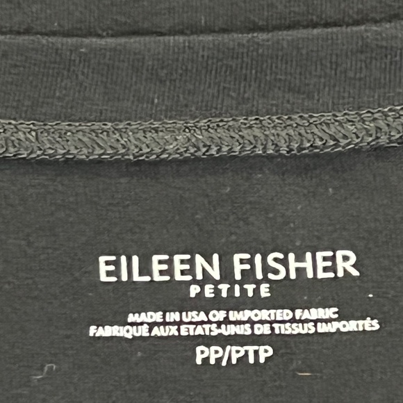 🖤 EUC EILEEN FISHER Black Organic Cotton T-Shirt Dress | Sz XS Petite - Picture 4 of 5